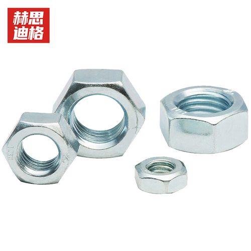 657 4.8级高强度六角螺帽 蓝白锌 gb52 m24